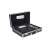 定制手提密码箱铝合金箱证件收纳箱样品展示箱仪器设备防护铝箱 A020黑色(400*320*140)带绵