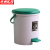 京洲实邦 户外便携简约卫生桶办公室大容量带盖垃圾桶【大号经典绿】ZJ-2371
