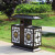 迪恩斯（DEANS）户外旅游景区园林景观式分类垃圾桶公园垃圾箱大号加厚庭院果皮箱高档商用镀锌D-15古铜色