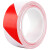 秋森 QIUTIONLED PVC胶带 斑马线车间地面标识 彩色标识划线地板胶带 白红 30mmx33m