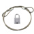 钢丝绳锁304不锈钢 钢丝绳防盗锁链包胶压制电瓶车锁行李箱头盔锁 2毫米粗0.5米+锁