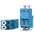 海奈 LC-LC双工蓝色 光纤耦合器适配器法兰盘 光纤跳线延长对接头陶瓷A级 工程电信级 KL-1S12-YT