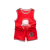 奥特曼男童夏装套装1-3岁4童球衣两件套儿童装篮球服宝宝运动背心夏季 红色 90cm