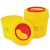 益美得 DJY-02黄色利器盒锐器盒医院诊所用废物针头收纳桶小号垃圾桶 圆形2L