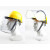 安全帽电焊烧焊氩弧焊焊工防尘防护面罩焊帽全脸电焊防护用品 绿膜pc防护面屏+铝支架