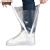 安赛瑞 高筒防雨鞋套 便携防滑防雪防水雨具 非一次性加厚底雨靴套 白色透明 L