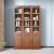 奈高（NAIGAO）中式书柜落地带玻璃书柜组合实木书柜组合中式书柜3门