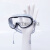 眼睛割双眼皮激光手术后术后护目镜眼罩防护眼镜洗澡洗头防水 单泳镜(袋装)透明大框-【月光 粉】