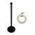 月桐（yuetong）圆球黑色礼宾杆含麻绳 YT-D0439 含黑色杆+银钩米色麻绳 950×320×51mm 1套