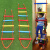 儿童爬梯室内家用彩色攀爬绳梯玩具室内锻炼器材幼儿园攀爬梯户外 彩色20厘米间距/2.5米(9根)