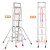储力加厚铝合金伸缩人字梯 工程户外升降阁楼梯 折叠收折腿梯子加厚款8米2个厚收4.2米升7.7米