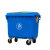 JY-C036 垃圾箱环卫加厚商用户外移动手推大型垃圾车清运车 660L厚分类款蓝色/有盖可