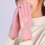 南极人 手套女冬加绒保暖手套户外开车运动薄款纯色时尚触屏分指女士手套 粉色