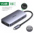 Typec扩展坞拓展笔记本USB分线多接口网线转换器适用苹果 VGA+USB3.0*3+PD100W 50210
