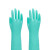 东亚手套 灵巧光里防水耐用橡胶加厚家务清洁 绿色 纤细小手 32cm S
