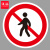 谋福（CNMF）交通标志指示牌 停车场限高标识牌可定制【禁止行人通行-贴反光膜UV（加铝槽和抱箍）】