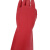 海斯迪克 加厚乳胶手套 洗衣洗碗清洁手套红色38cm长 S 10双 