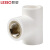 联塑（LESSO）内丝异径三通(带不锈钢箍)PVC-U给水配件白色 dn25XRC1/2＂