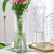 呈爱透明玻璃花瓶简约加高贵竹百合水培绿萝植物富花瓶客厅插花摆件 斜纹 高30厘米