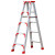梯子折叠伸缩铝合金人字梯工程梯多功能伸缩楼梯梯子 加强款-2.5米加厚