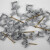 海斯迪克 塑料胀塞胶塞石膏板膨胀管 空心砖螺丝HKQS-44 灰色蝴蝶型不带螺钉（100个） 