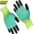 京洲实邦 12双加强指 浸胶耐磨防护乳胶橡胶劳保手套XG