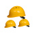 代尔塔安全帽102009工地建筑防砸抗冲击有透气孔黄色 1顶装