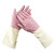 海斯迪克 HK-5178 胶皮清洁手套 乳胶橡胶耐用手套 洗碗防水保洁工作劳保手套 38cm粉色L码（5双）