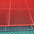 加厚牛筋浴室防滑垫耐磨厨房防油橡胶垫室外镂空防水防晒满铺地垫 红色 熟胶一体六角1.2米宽x10米长