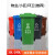 240l户外分类垃圾桶带轮盖子环卫大号容量商用小区干湿分离垃圾箱 蓝色120升加厚桶 可回收物