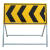 道路施工标志牌施工架道路施工标识标牌 黄黑箭头向左转 100*100*50 48小时