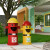 庄太太【红桶黄帽100cm】垃圾桶幼儿园卡通分类垃圾桶消防主题公园户外垃圾箱