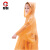 厚创 一次性加厚儿童雨衣 PEVA加厚便携雨披 儿童斗篷雨衣【适合90cm以上】 橙色 均码 