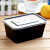 中环力安 长方形一次性餐盒塑料外卖打包盒带盖透明快餐盒 美式1500ml黑色100套带盖