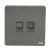 FSL 电话网线插座【灰色】 i3大板系列插座面板86型墙壁暗装定制