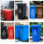领象 上海分类垃圾桶 加厚户外环卫垃圾桶大号带盖小区物业酒店学校大垃圾桶 红色50L 有害垃圾
