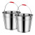 冰禹 BYlj-119 不锈钢提水桶 加厚手提清洁洗车桶 带磁 30cm
