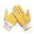 普辛(PUXIN) 点胶点塑手套 劳保手套加厚耐磨防滑涂胶手套工地工作棉纱线手套 黄色点胶手套24付