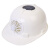 德威狮遮阳帽带风扇安全头帽可充电太阳能工地防晒神器夏季透气空调头盔 风扇帽白色