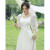 DUTRIEUX白色领证登记小晚礼服女法式订婚连衣裙平时可穿春季小白裙轻婚纱 白色中长款 XS