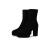 Stuart Weitzman 618女士LALA防水台拉链短靴 Black 10 US