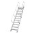 梯子哥带轮平台梯登高货架梯子铝合金各种异型梯凳 1米阁楼梯