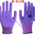 劳保手套L309紫色乳胶发泡手套柔软防滑耐磨透气防护 l598绿色(12双) L