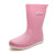 雨鞋女款中筒时尚外穿防水雨靴日系高筒一体绒保暖防滑耐磨水鞋女 540粉色标准码 38