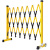琴奋 玻璃钢绝缘伸缩围栏可移动式道路安全防护栏黑黄色1.2米高*3米长