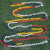 塑料链条路锥链条雪糕筒链件防护链条防护链条红白警示链 6MM厚黄黑1米