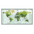 中英文世界地图挂画客厅沙发背景墙面装饰大尺寸带框裱海运交通图中国地形图高清版 世界地图-东西半球-G款 120*240CM(普通款)