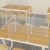 施韵令透明隔离板分餐隔板桌面食堂餐桌挡板用餐幼儿园饭桌学生防护 透明的4人桌1807046