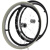 凯洋轮椅 专用轮胎 24寸 实心轮胎总成 PU轮胎胎条配件 深灰色