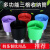 塑料吸管筷子筒多功能收纳盒商用三格收纳架圆形奶茶店 三格收纳座紫色